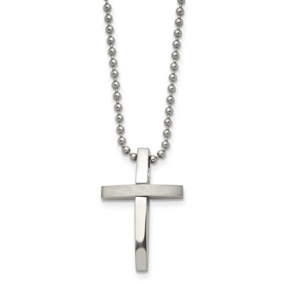 Cross Pendant 18in Necklace